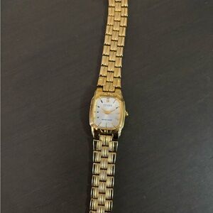 Vintage Citizen Gold-Tone Rectangular Watch